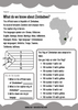 Our Ancestories - Zimbabwe Country Profile - Free Worksheets